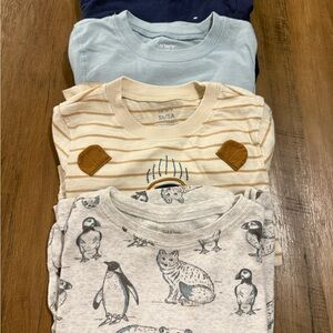 Carter's Animal Print Baby Bodysuits - Blue, Cream, Gray